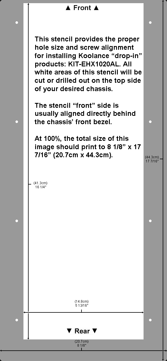 note: since each chassis installation is unique, this product